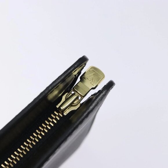 LOUIS VUITTON Epi Pochette Homme Clutch Bag Black Noir LV Auth - Picture 11 of 16